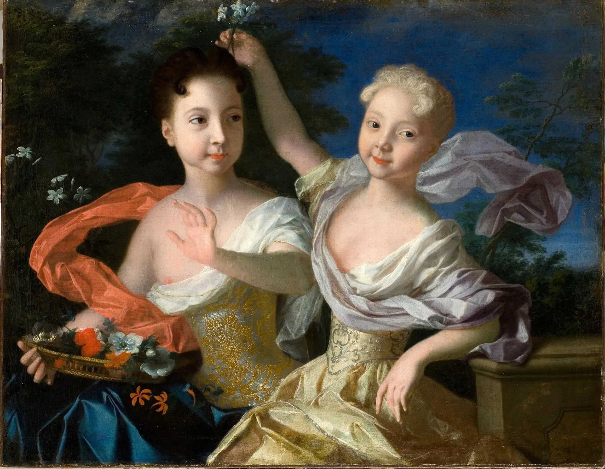 Portrait of the Tsarevna Anne Petrovna and the Tsarevna Elizabeth Petrovna